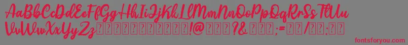 Gattely DEMO Font – Red Fonts on Gray Background