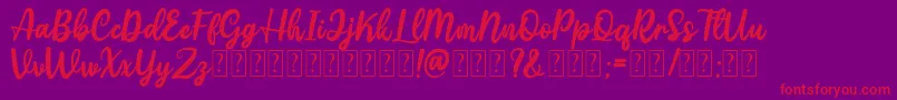 Gattely DEMO Font – Red Fonts on Purple Background