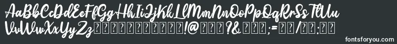 Gattely DEMO Font – White Fonts on Black Background