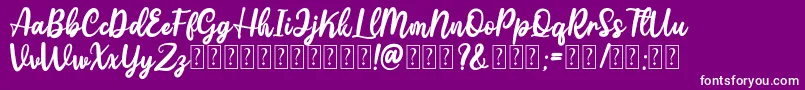 Gattely DEMO Font – White Fonts on Purple Background