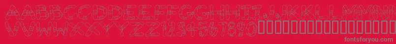 fuente Gauze Strips – Fuentes Grises Sobre Fondo Rojo