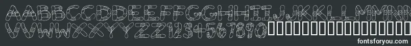 Gauze Strips-fontti – valkoiset fontit