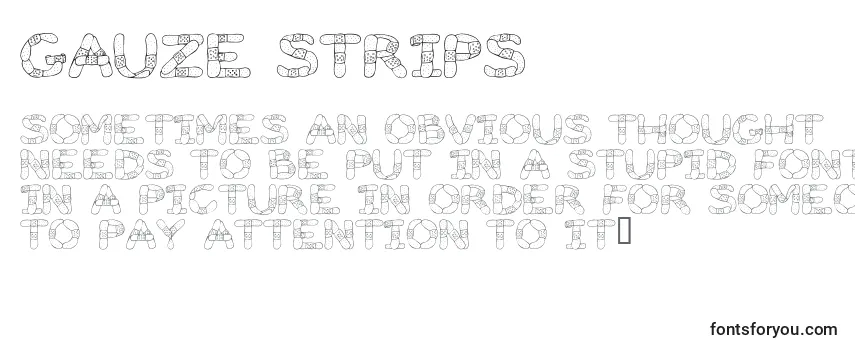 Review of the Gauze Strips Font