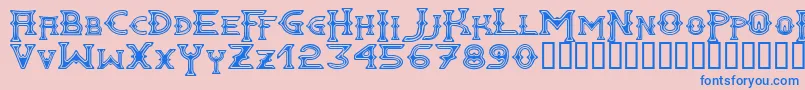 GAWAIN   Font – Blue Fonts on Pink Background