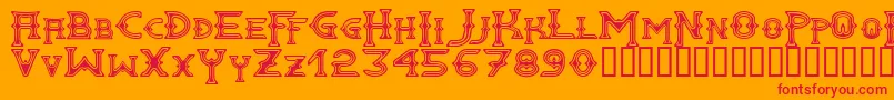 GAWAIN   Font – Red Fonts on Orange Background