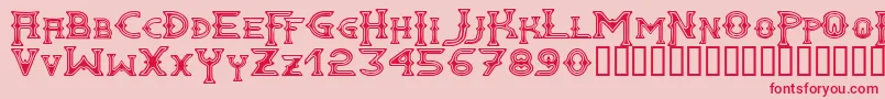 GAWAIN   Font – Red Fonts on Pink Background