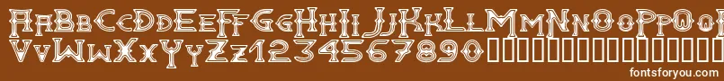 Weitere Informationen zur GAWAIN -Schriftart GAWAIN -Schriftart – Weiße Schriften auf braunem Hintergrund