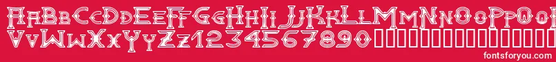 GAWAIN   Font – White Fonts on Red Background