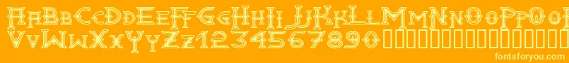 GAWAIN   Font – Yellow Fonts on Orange Background