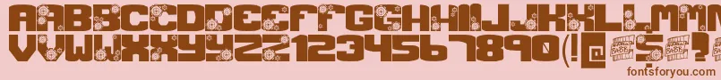 GCRANK Font – Brown Fonts on Pink Background