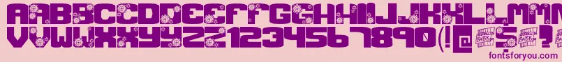 GCRANK Font – Purple Fonts on Pink Background