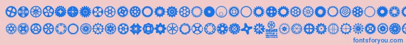 fuente Gears Icons – Fuentes Azules Sobre Fondo Rosa