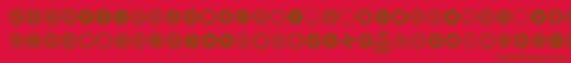 Gears Icons Font – Brown Fonts on Red Background