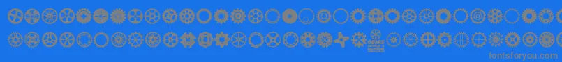 Шрифт Gears Icons – серые шрифты на синем фоне