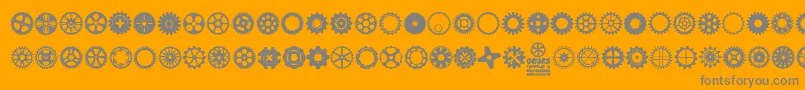 fuente Gears Icons – Fuentes Grises Sobre Fondo Naranja