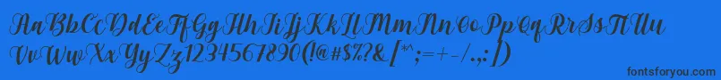 Шрифт Gebrina Font by Keithzo 7NTypes – чёрные шрифты на синем фоне