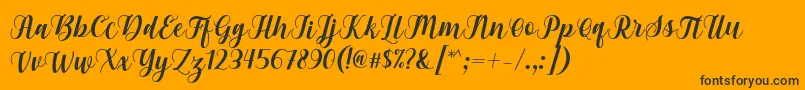 Gebrina Font by Keithzo 7NTypes Font – Black Fonts on Orange Background