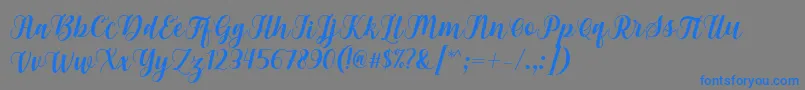 Gebrina Font by Keithzo 7NTypes-Schriftart – Blaue Schriften auf grauem Hintergrund