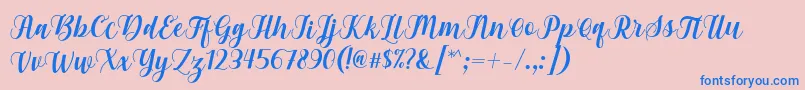 Gebrina Font by Keithzo 7NTypes Font – Blue Fonts on Pink Background