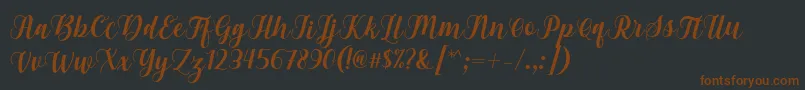 Gebrina Font by Keithzo 7NTypes Font – Brown Fonts on Black Background