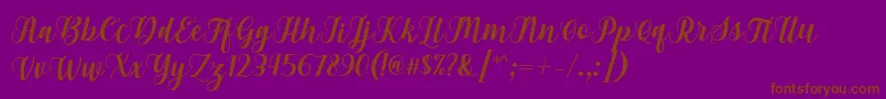 Gebrina Font by Keithzo 7NTypes Font – Brown Fonts on Purple Background