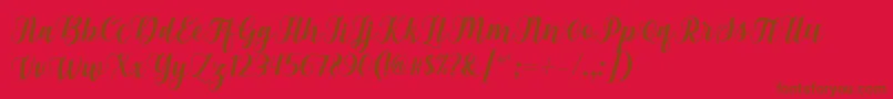 Gebrina Font by Keithzo 7NTypes Font – Brown Fonts on Red Background
