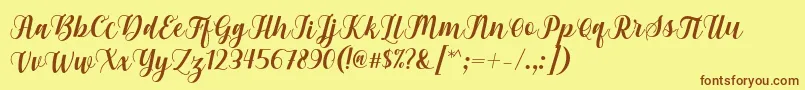 fuente Gebrina Font by Keithzo 7NTypes – Fuentes Marrones Sobre Fondo Amarillo