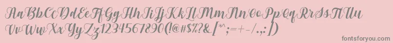 Police Gebrina Font by Keithzo 7NTypes – polices grises sur fond rose