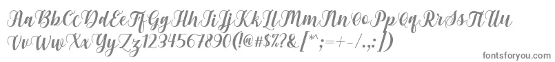 Gebrina Font by Keithzo 7NTypes-fontti – harmaat kirjasimet valkoisella taustalla
