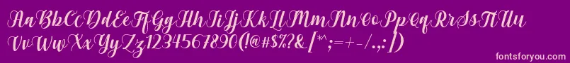 Saiba mais sobre a fonte Gebrina Font by Keithzo 7NTypes Fonte Gebrina Font by Keithzo 7NTypes – fontes rosa em um fundo violeta