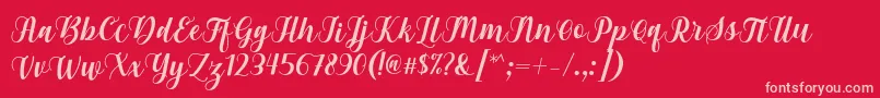 Шрифт Gebrina Font by Keithzo 7NTypes – розовые шрифты на красном фоне