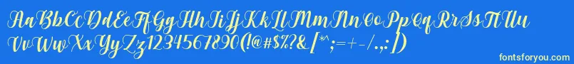 fuente Gebrina Font by Keithzo 7NTypes – Fuentes Amarillas Sobre Fondo Azul