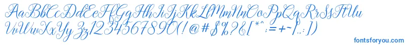 Шрифт Gebrina – синие шрифты на белом фоне