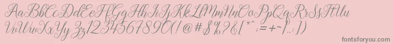 Gebrina Font – Gray Fonts on Pink Background