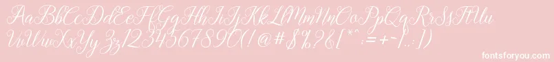 Gebrina Font – White Fonts on Pink Background