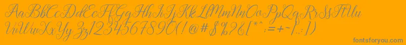 Gebrina-Schriftart – Graue Schriften auf orangefarbenem Hintergrund