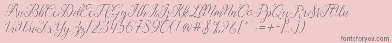 Gebrina Font – Gray Fonts on Pink Background