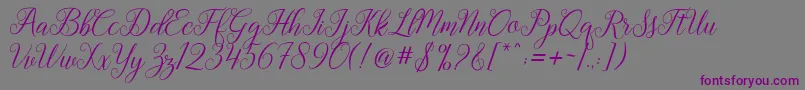 Gebrina Font – Purple Fonts on Gray Background