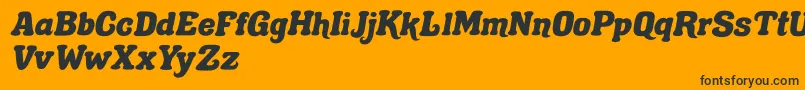 Gecko Lunch Font – Black Fonts on Orange Background