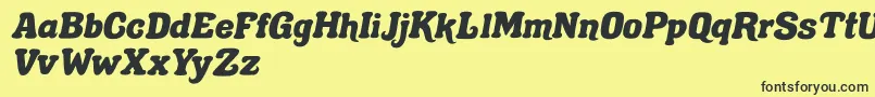 Gecko Lunch Font – Black Fonts on Yellow Background