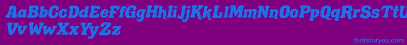 Gecko Lunch Font – Blue Fonts on Purple Background