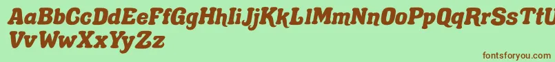 Gecko Lunch Font – Brown Fonts on Green Background