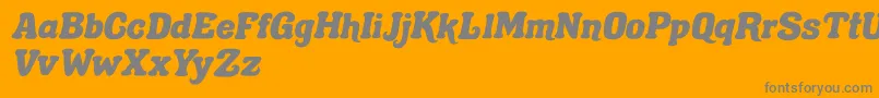 Gecko Lunch Font – Gray Fonts on Orange Background