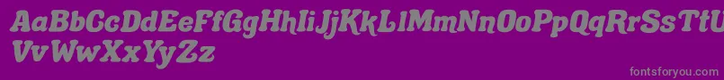 Gecko Lunch Font – Gray Fonts on Purple Background