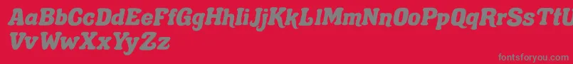 Gecko Lunch Font – Gray Fonts on Red Background