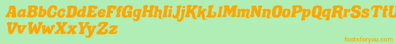 Gecko Lunch Font – Orange Fonts on Green Background