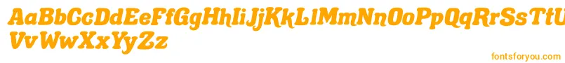 Gecko Lunch Font – Orange Fonts on White Background