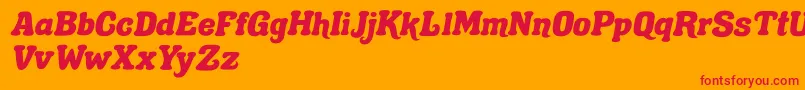 Шрифт Gecko Lunch – красные шрифты на оранжевом фоне