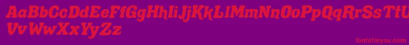 Gecko Lunch Font – Red Fonts on Purple Background