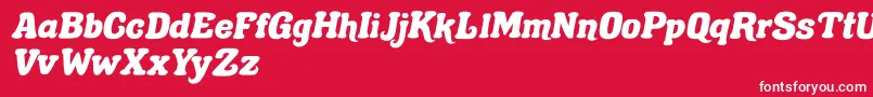 Gecko Lunch Font – White Fonts on Red Background